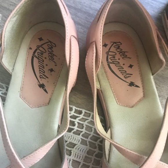 1940s Style Rocket Originals PINK Floral Buckle Sandals - size 5 UK - size 7 USW - Picture 6 of 12